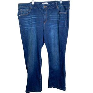 Lane Bryant Womens High-Rise Super Stretch 5-Pocket Blue Jeans Size 24R
